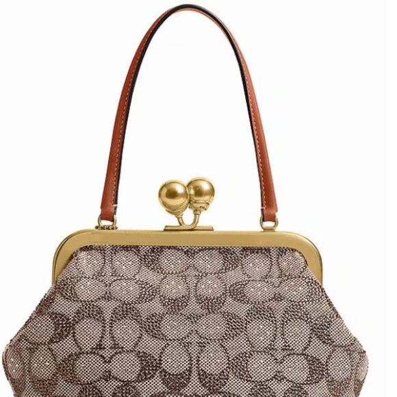 COACH Crystal Signature Jacquard Kisslock 16 Frame Bag  New Original Packing - Picture 2 of 7